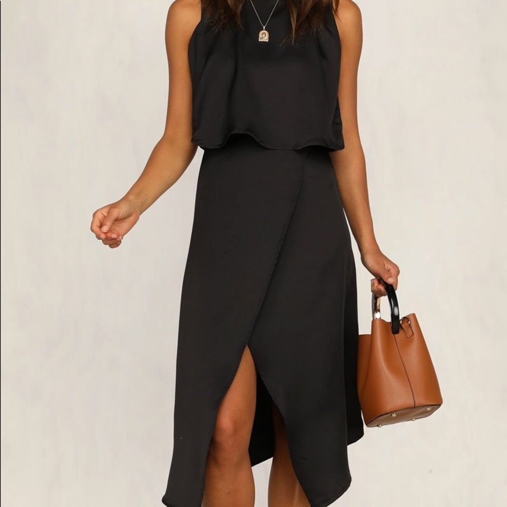 Black Pop Over Dress Size S